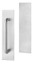Rockwood110x73C_73CLConcealed Mount Pull Plate Set w/ No.110 Pull and (2) 4 x 16 x 0.125 Plates
