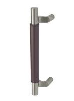 RockwoodRM6171Offset Pull w/ Upholstery Leather Grip 1-1/4 in. Diam. Flat Ends